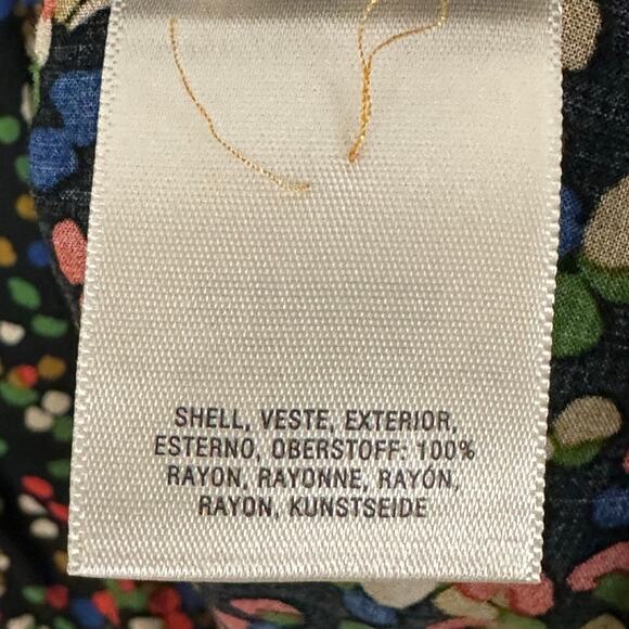 Maeve Top Womens 6 Black Polka Dot Long Sleeve Button Down Career Casual Blouse - Picture 7 of 12